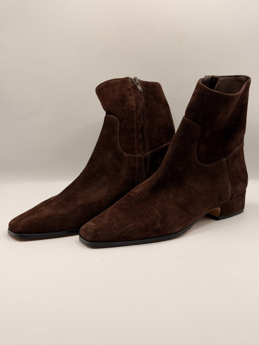 Steve Mdden Womens Dusty Chocolate Brown Suede Booties Sz 6.5